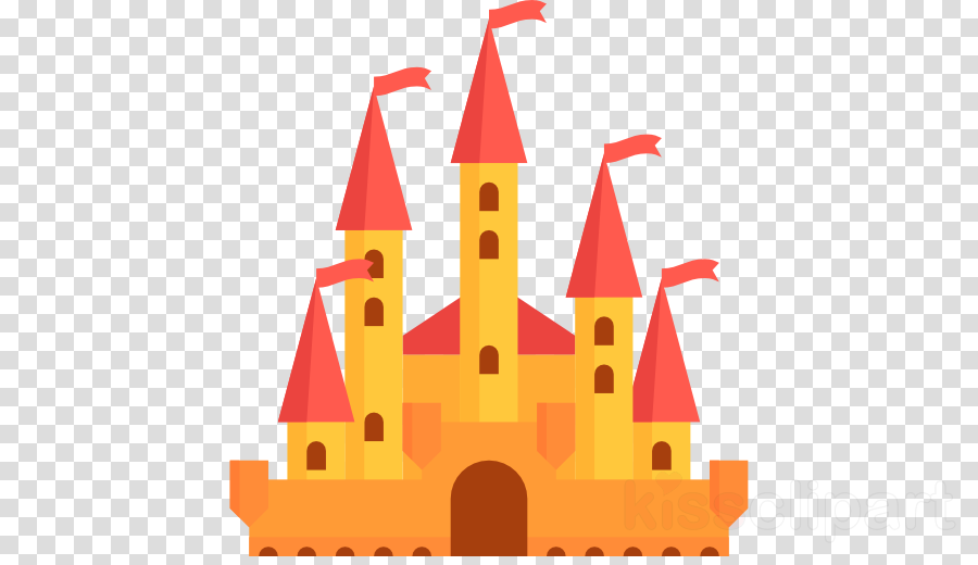 clipart castle orange