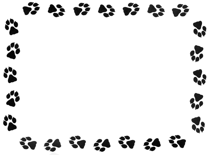 paw clipart borders