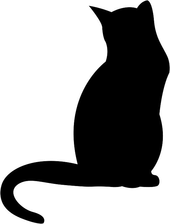 silhouette clipart kitten