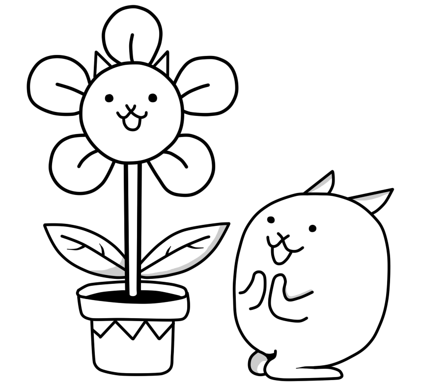 Flower cat
