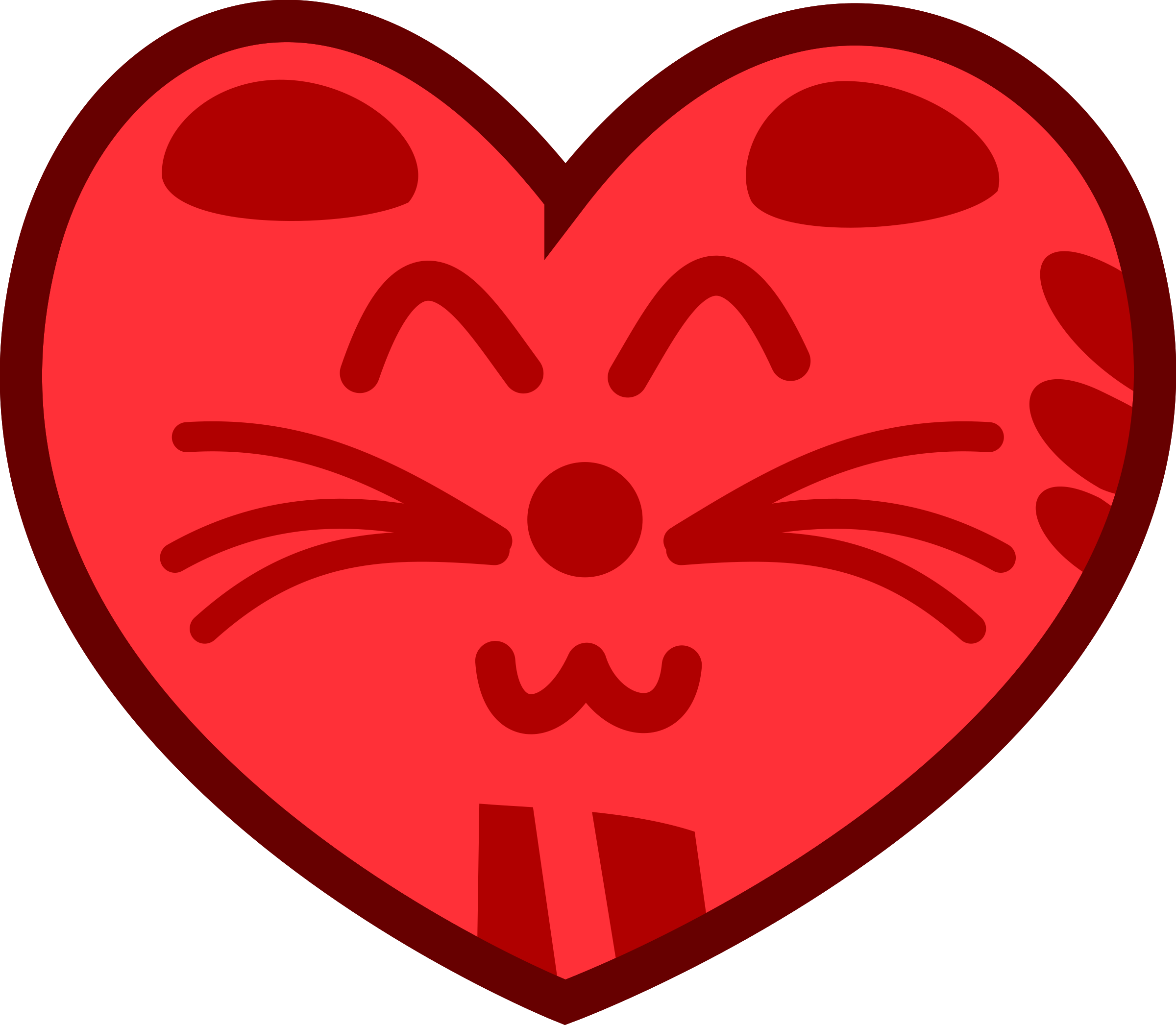 clipart cat heart