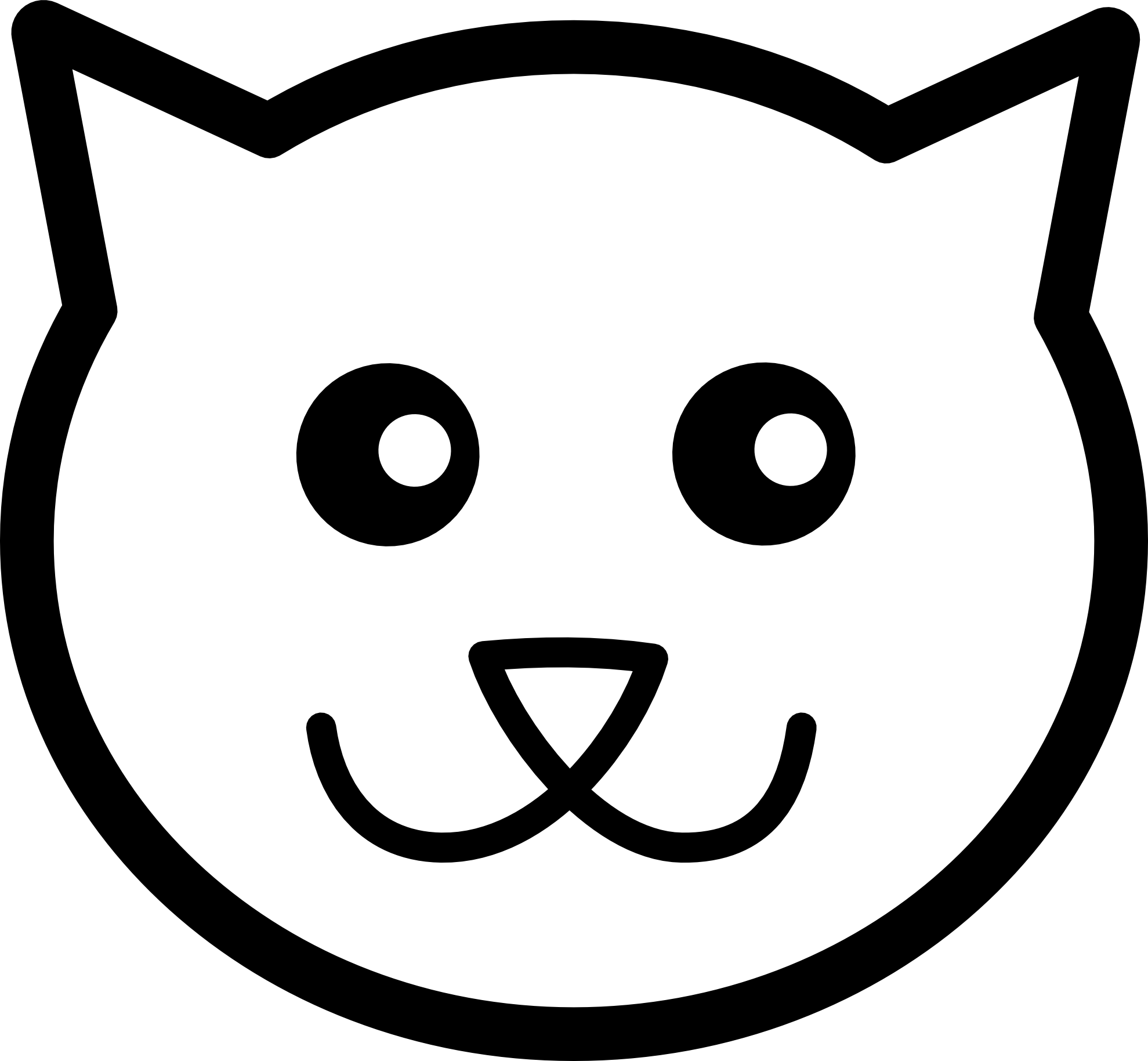 Clipart cat mask. Clip art line kitty