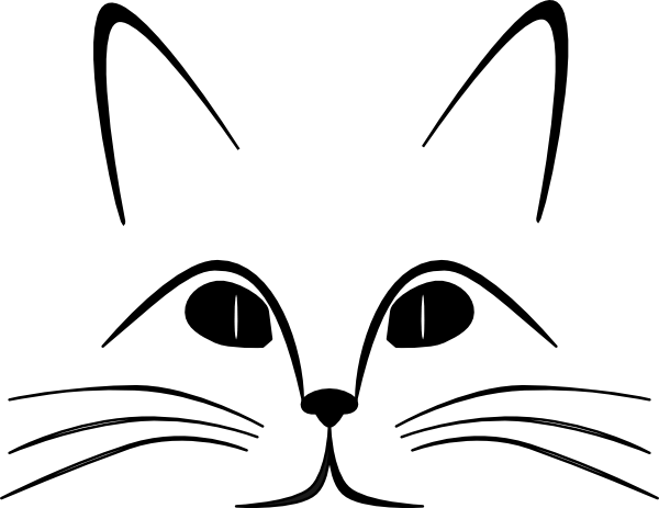 Clipart cat mouth. Free black and white