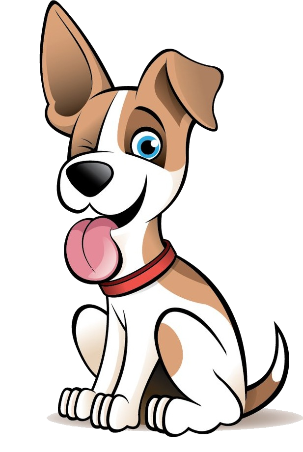 Clipart dog watercolor. Cartoon smiling desenhos pinterest