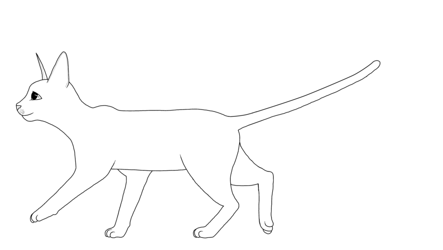 clipart cat side view