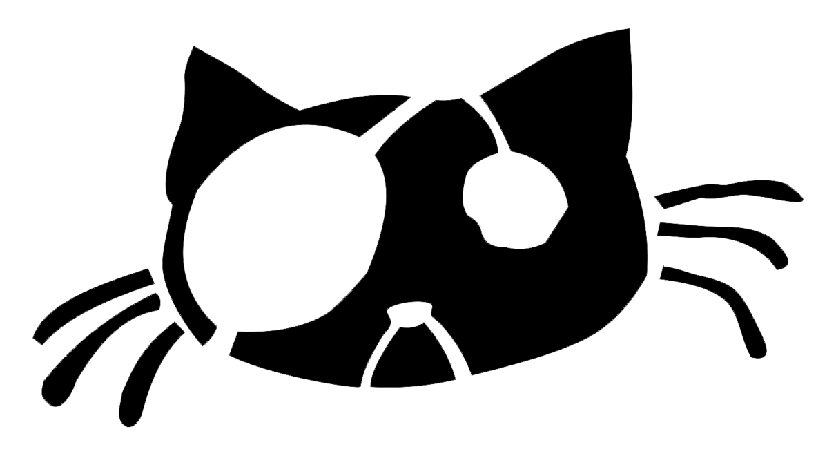 Zombie by silver on. Clipart cat stencil