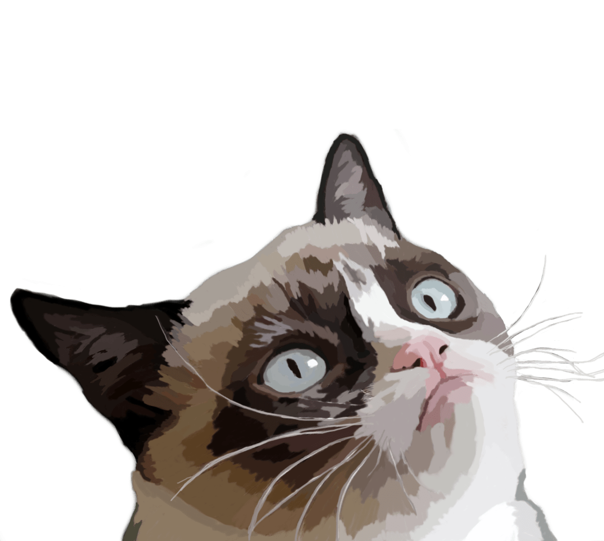 Clipart cat tongue. Grumpy vector illustration transparent