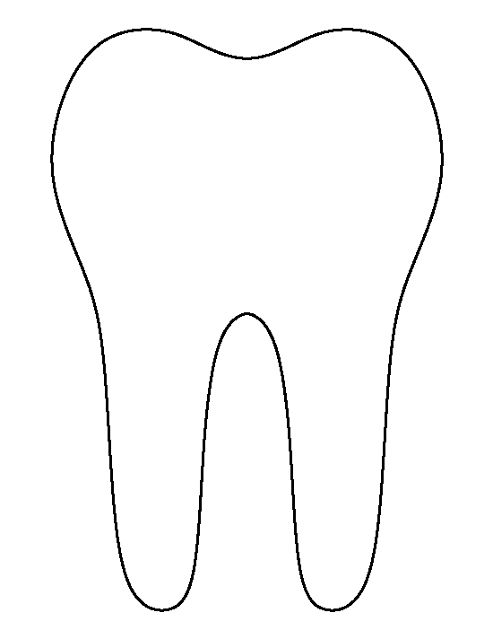 Tooth pattern use the. Dentist clipart outline