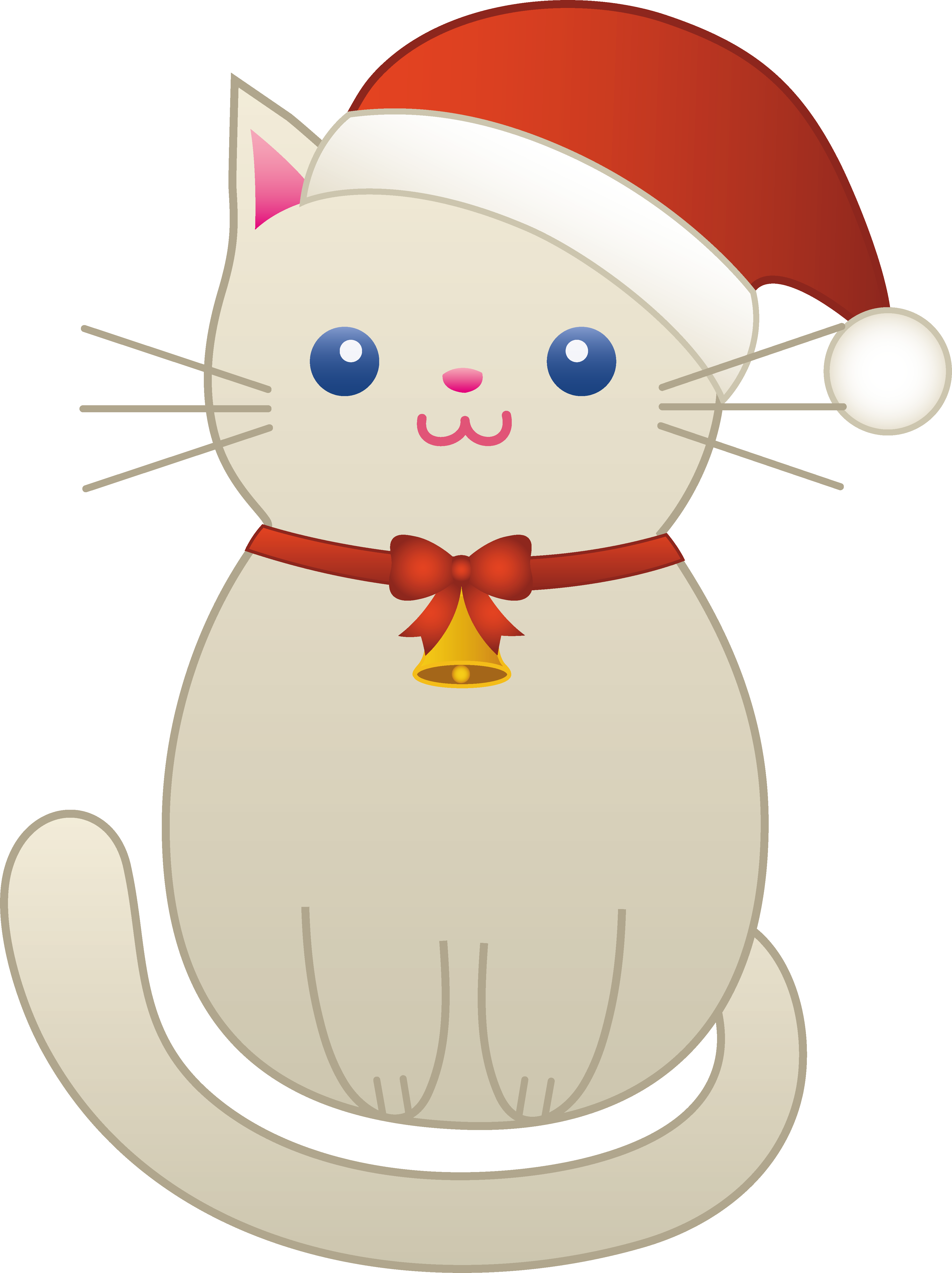 clipart christmas cat
