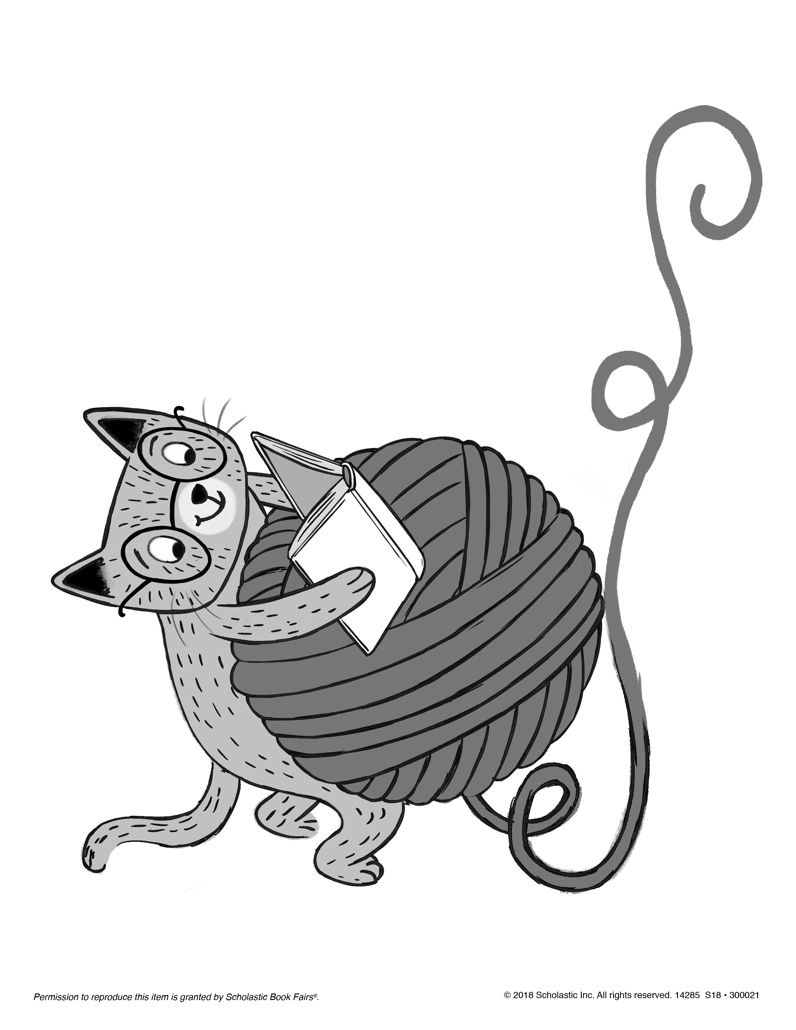 Book fairs downloads scholastic. Clipart cat yarn