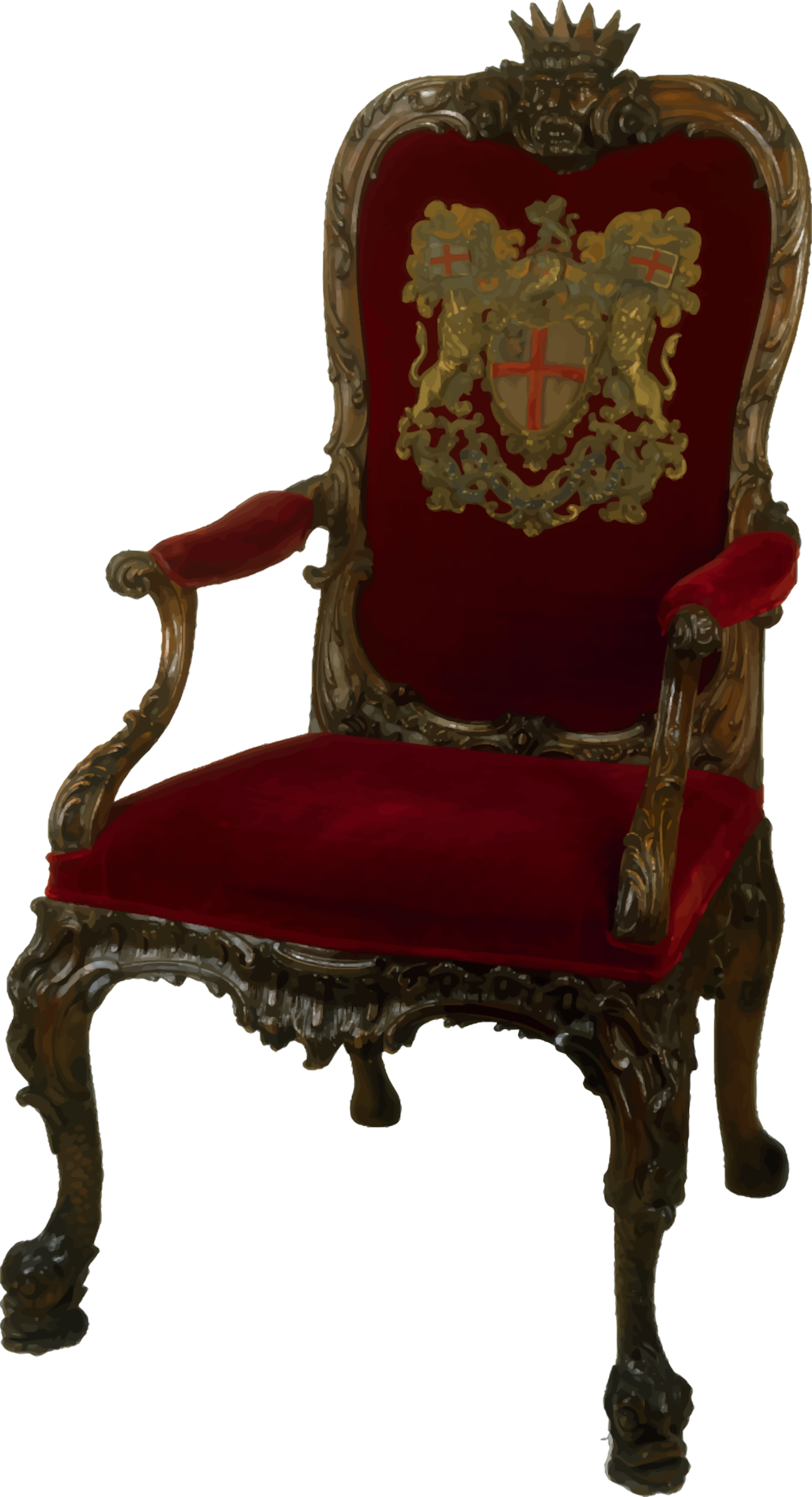 Ornate walnut big image. Clipart chair 3 chair