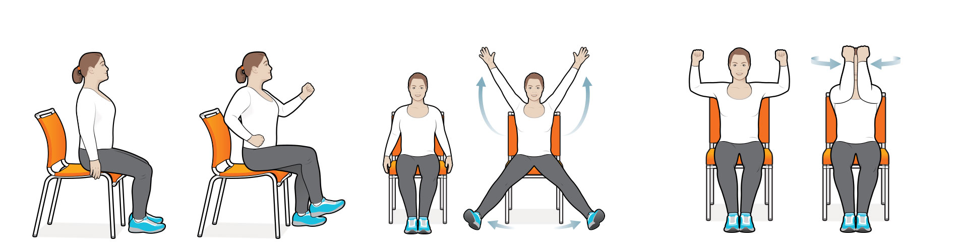 clipart exercise chair exercise