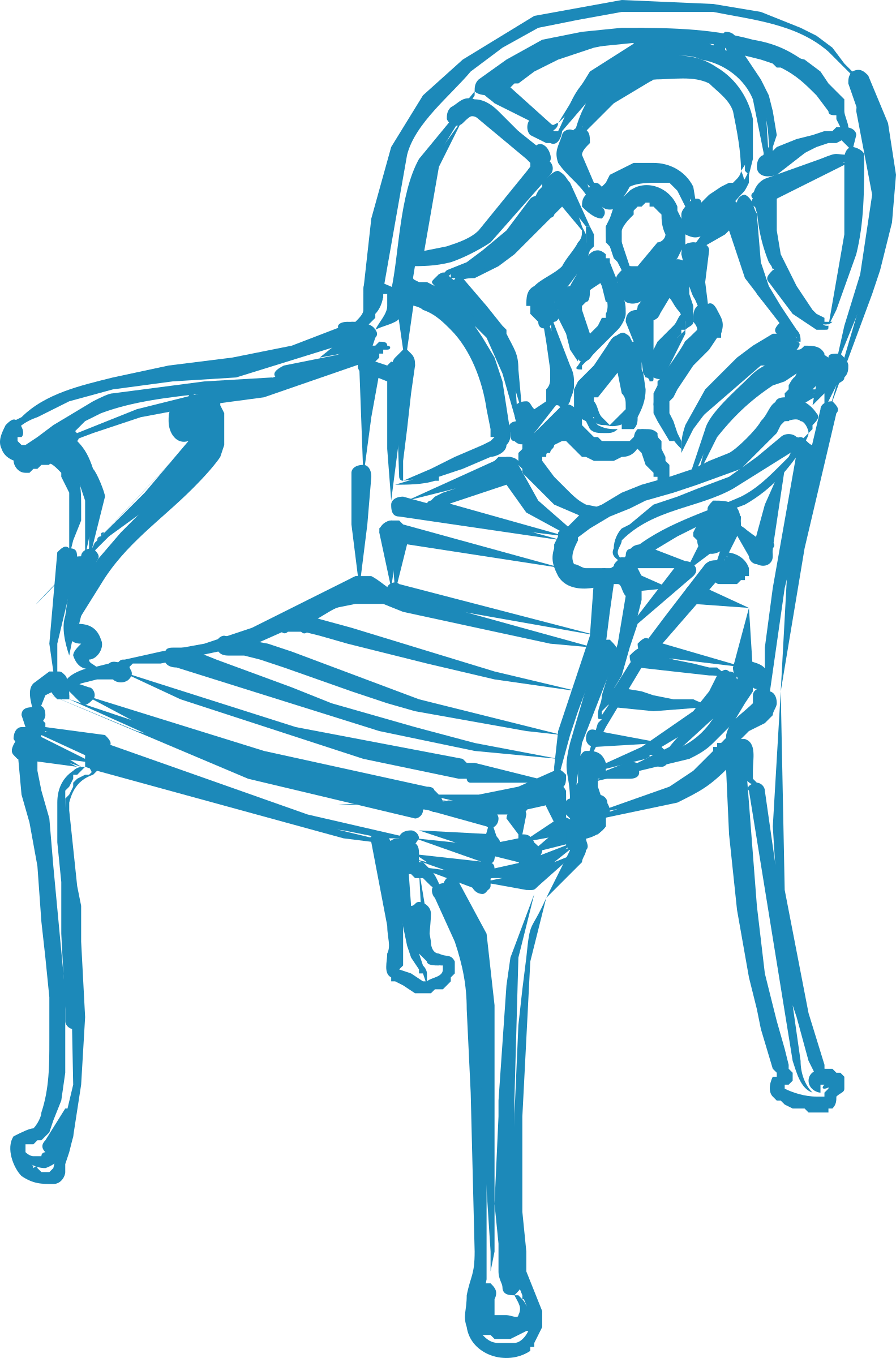 clipart chair blue chair