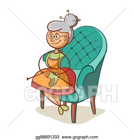 grandmother clipart grandmother knitting