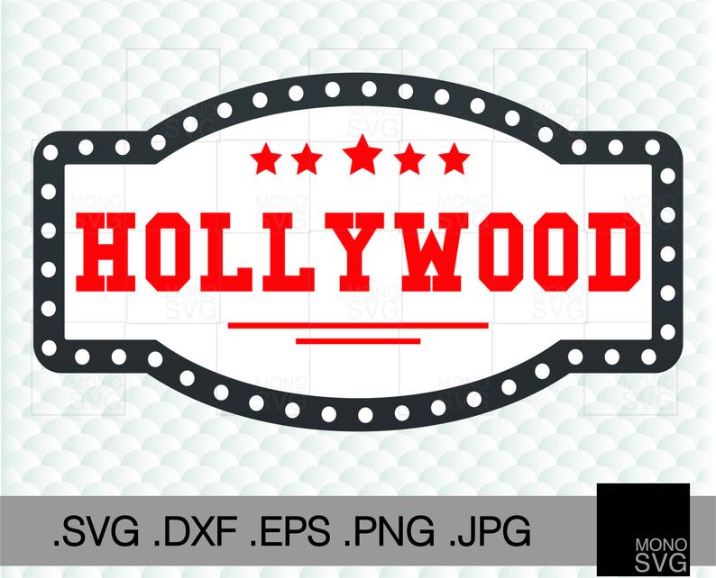 Hollywood svg digital download. Clipart chair movie star