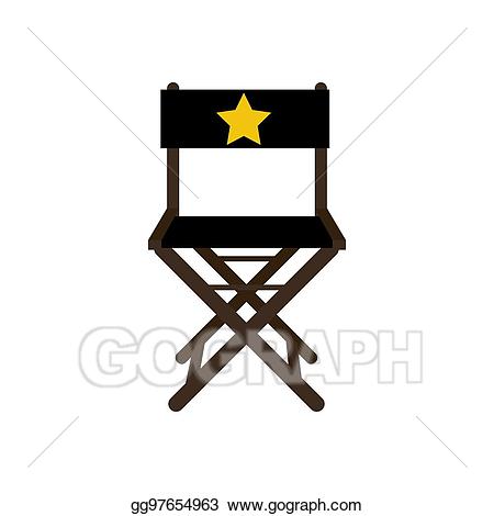 Clipart chair movie star. Vector stock clip art