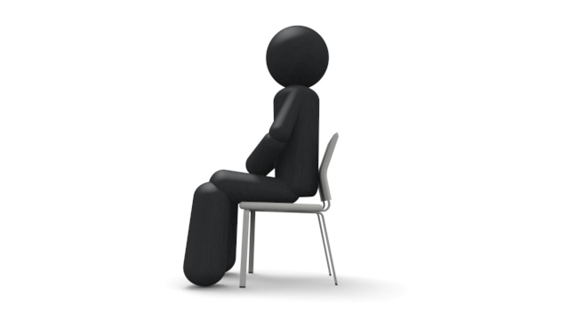 Clipart chair person. Sitting in a material