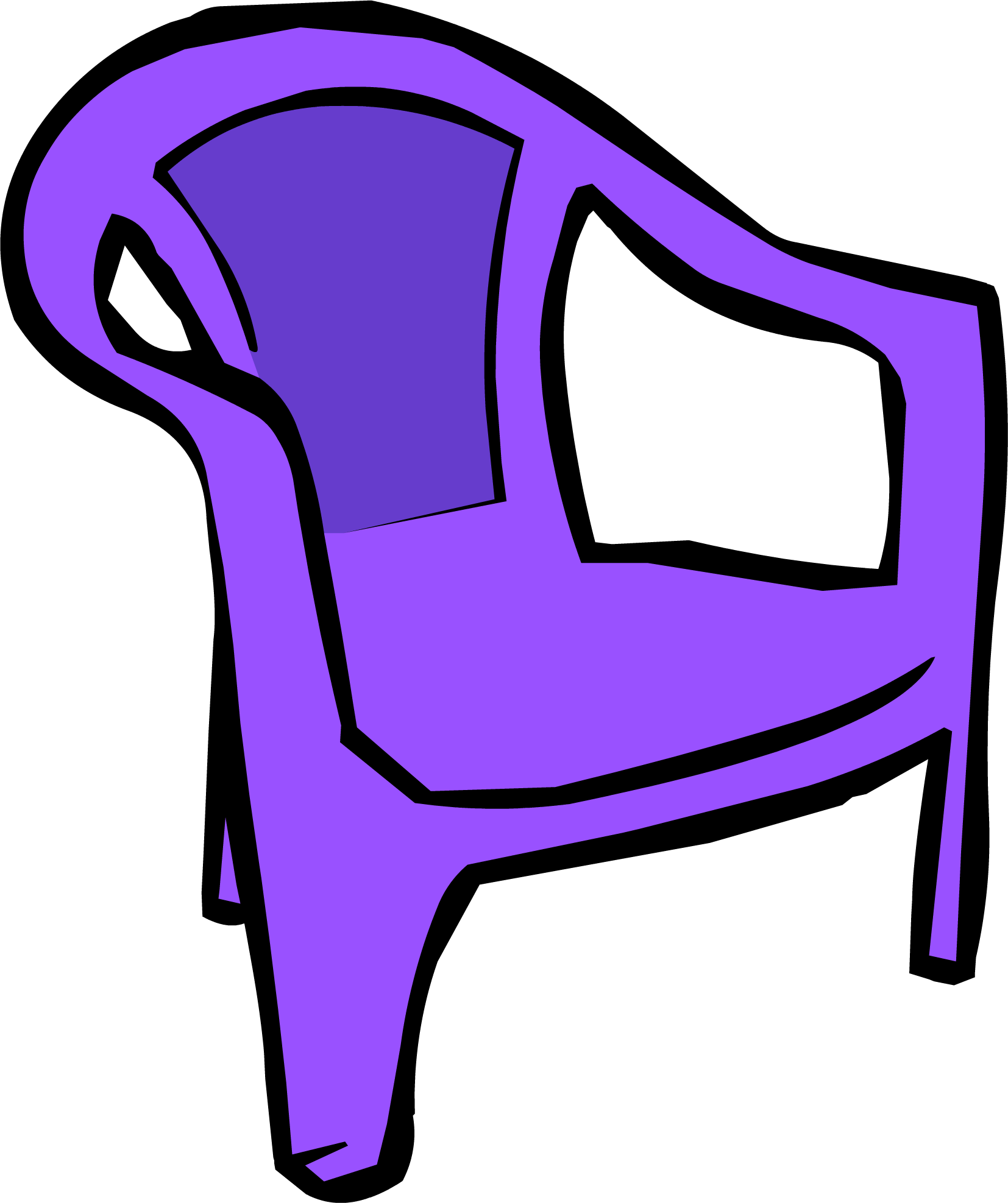 furniture clipart purple chair