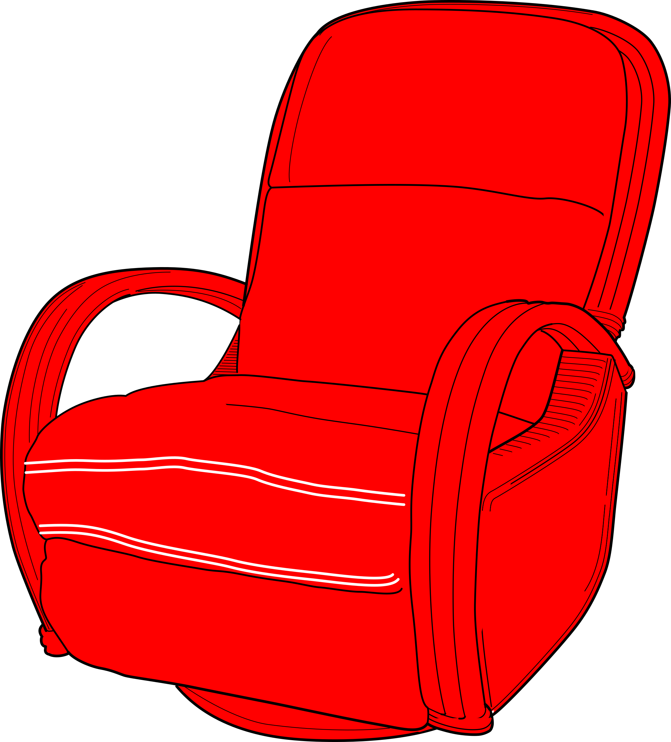 Clipart chair seat. Lounge red big image