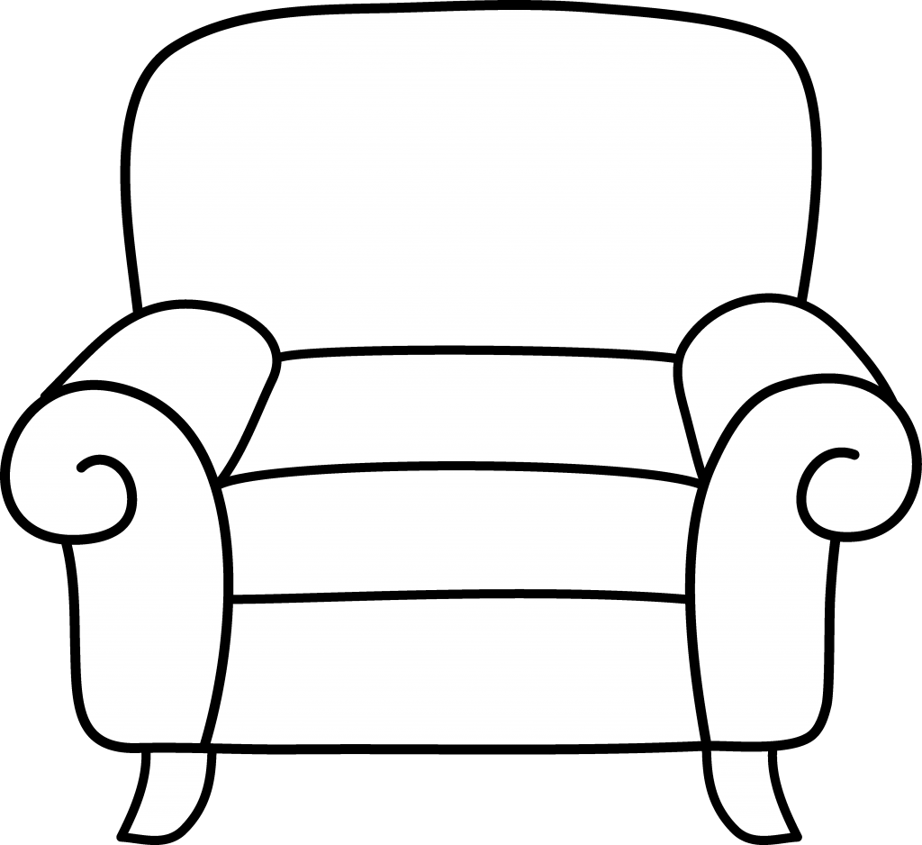 couch clipart outline