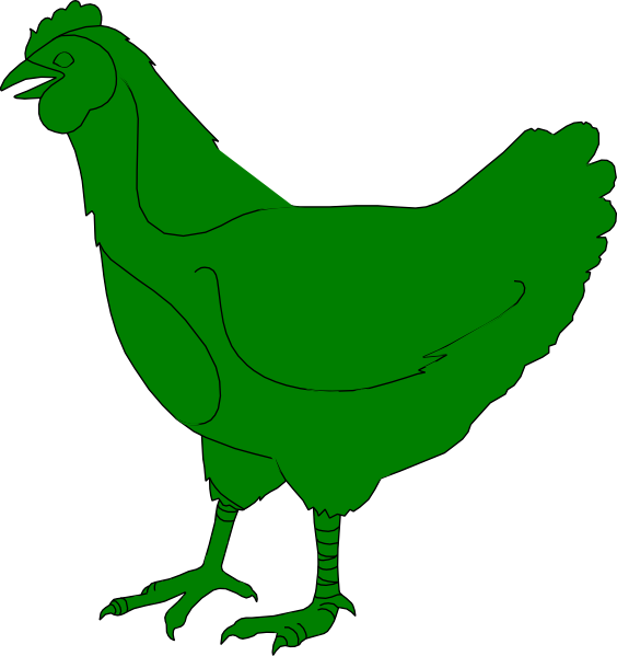 Hen clipart 2 french. Green chicken clip art