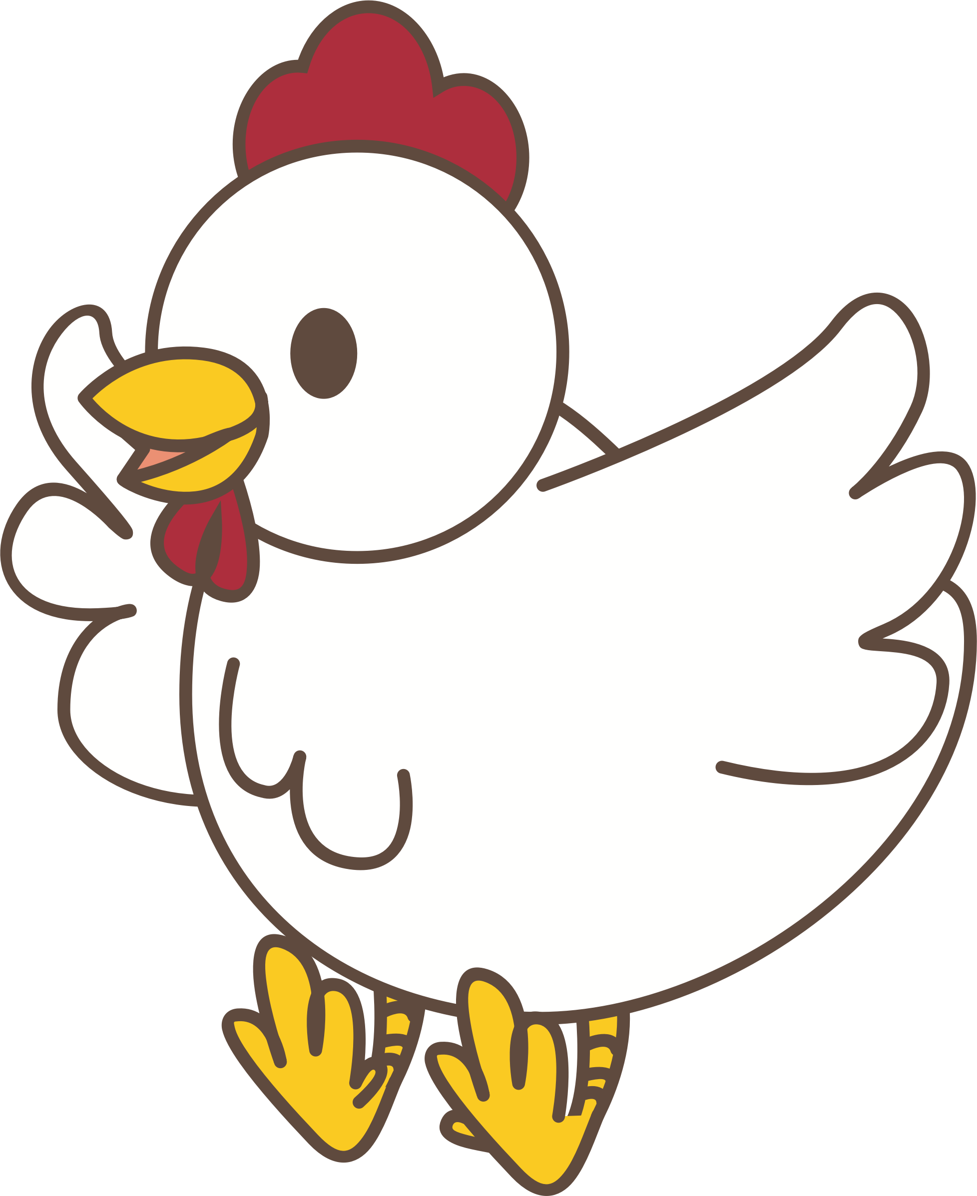 Chicken flapping wings big. Wing clipart cartoon