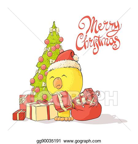 clipart chicken christmas