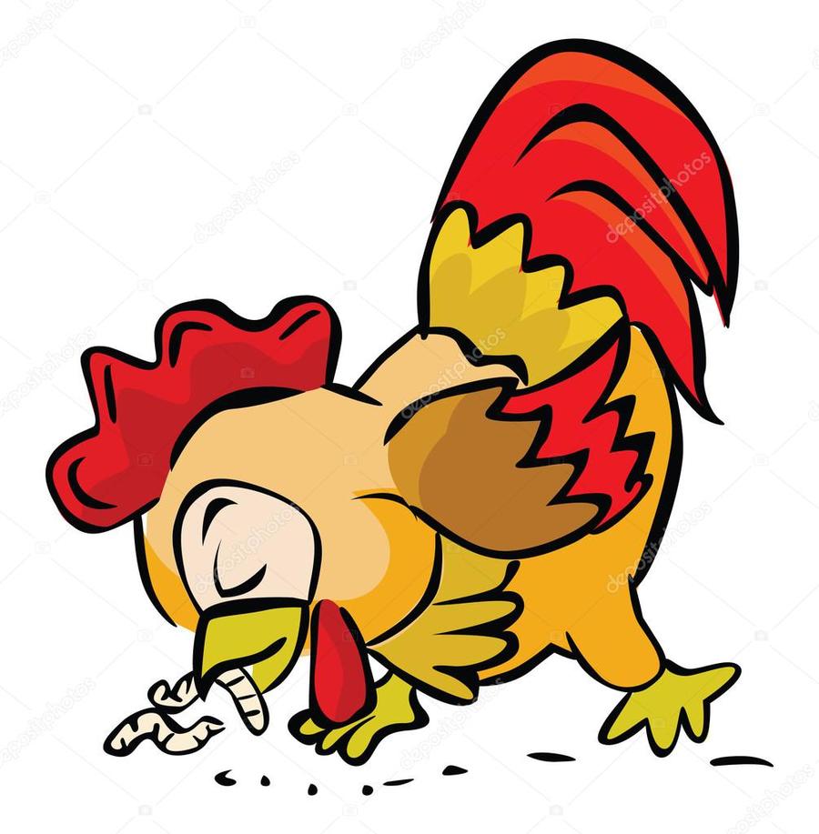 clipart chicken eating