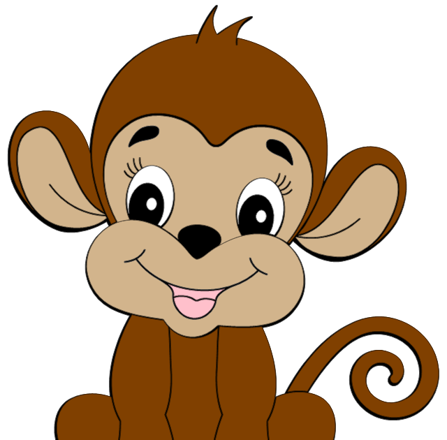 number clipart monkey