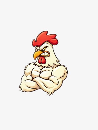 clipart chicken muscular