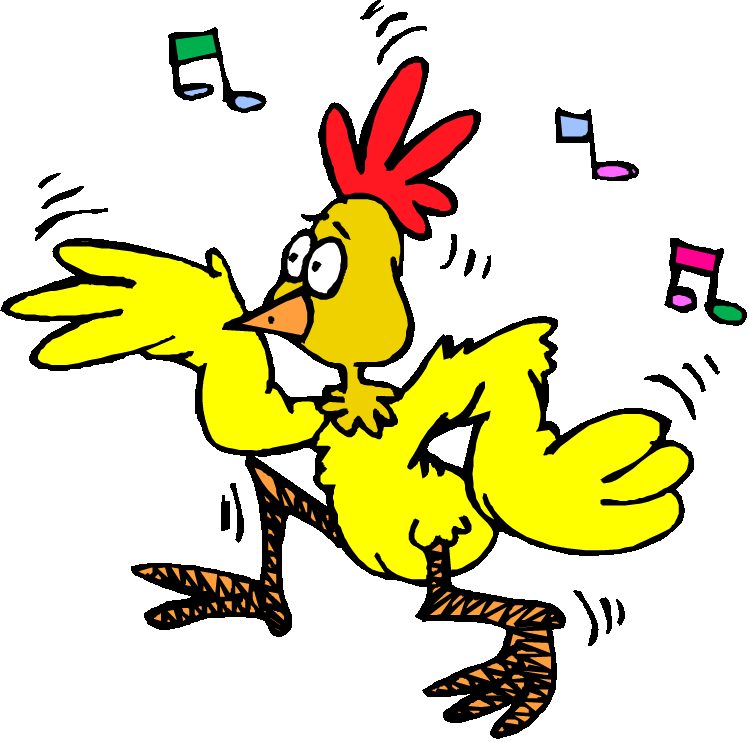Clipart chicken party. Free dancing chickens cliparts
