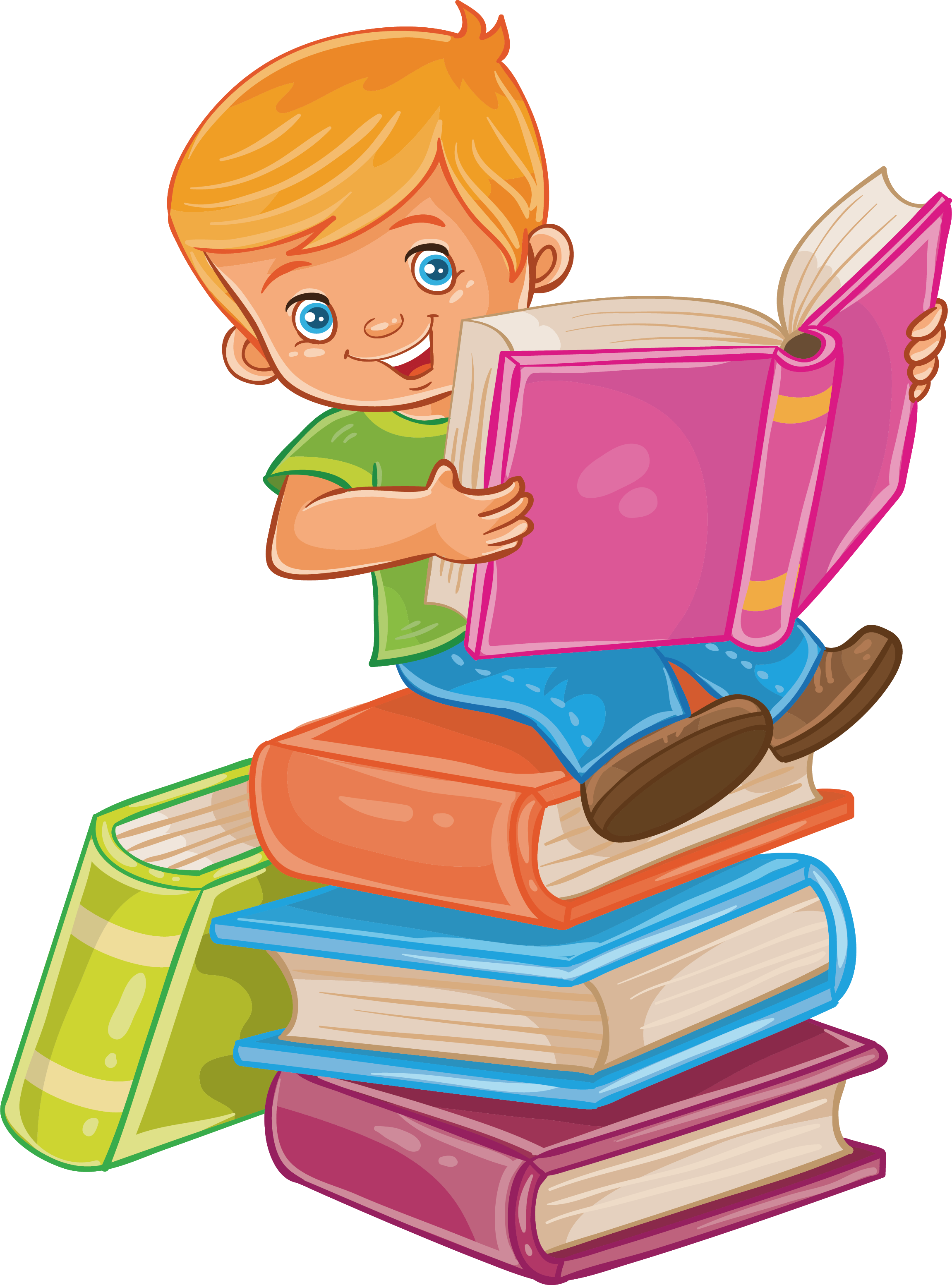 Sit clipart book. Child reading royalty free