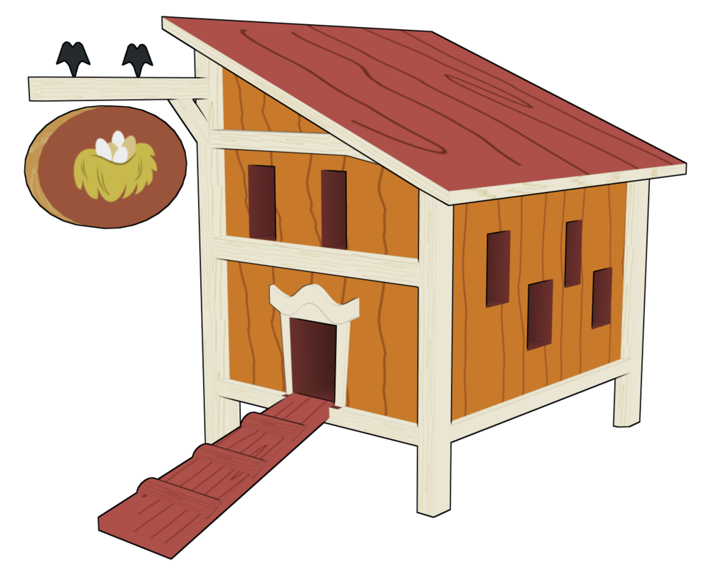 clipart chicken shelter