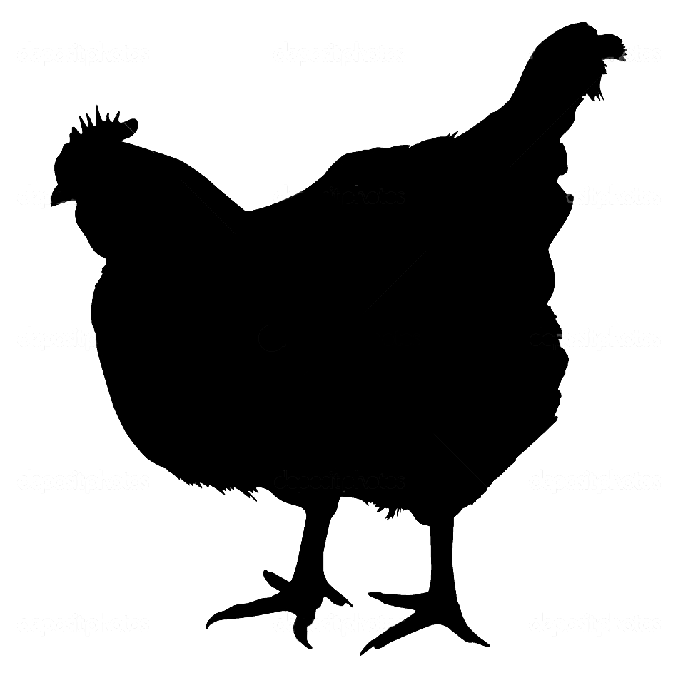 clipart chicken silhouette