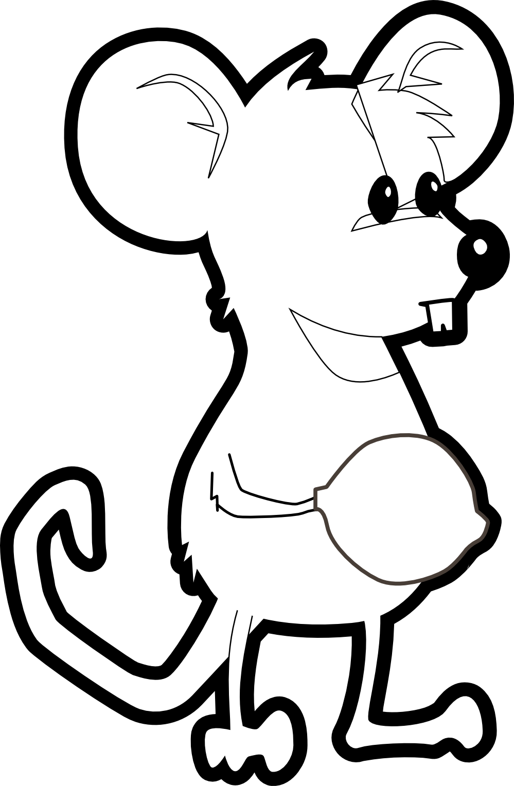 coloring clipart rat