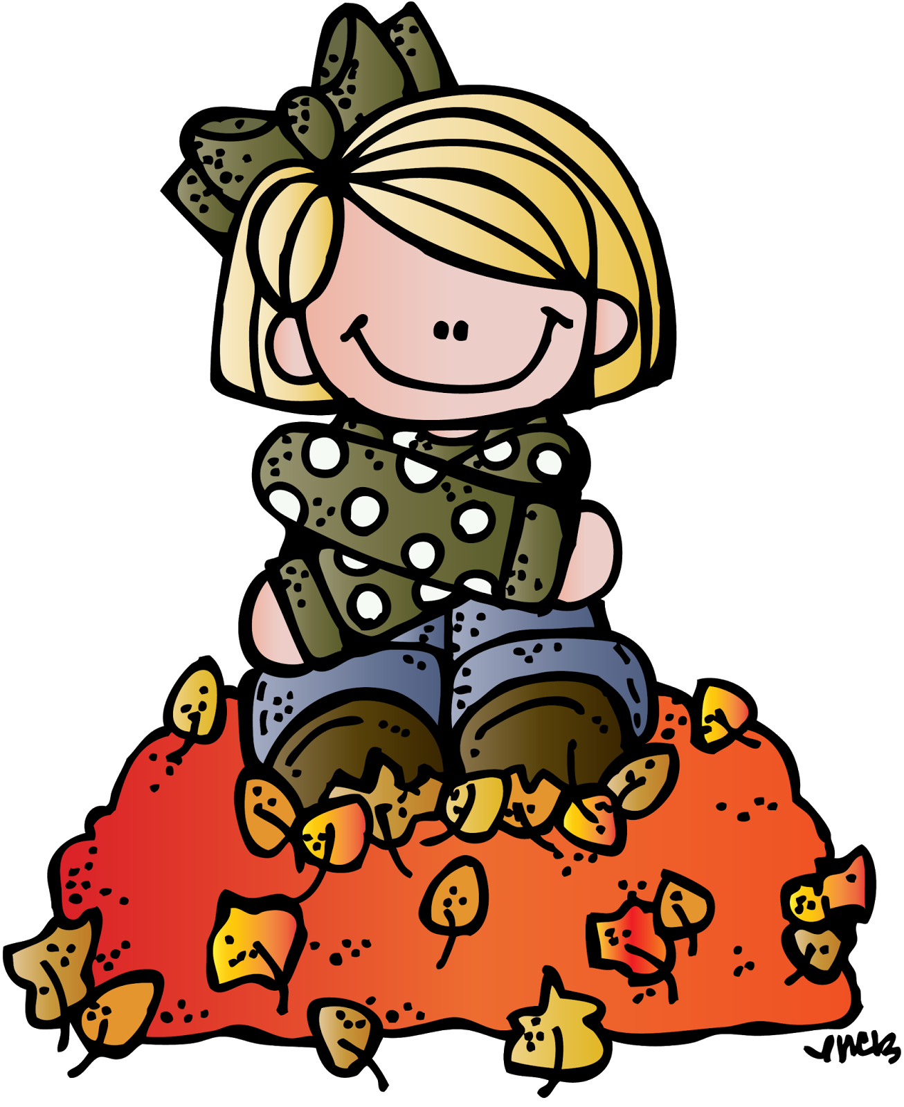 clipart fall child