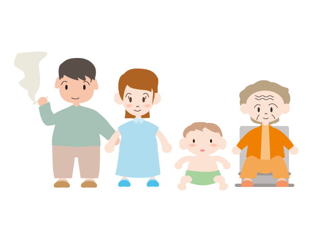 Family and baby illustration. Clipart child body part