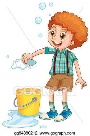 clipart child cleaning