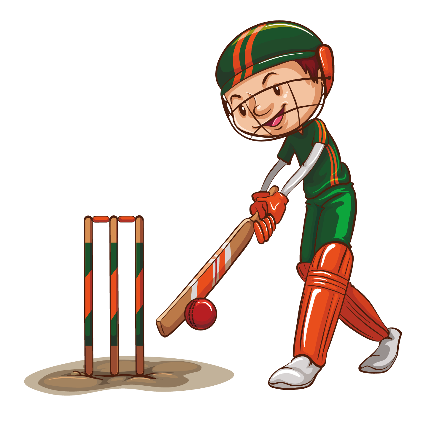 female clipart cricketer