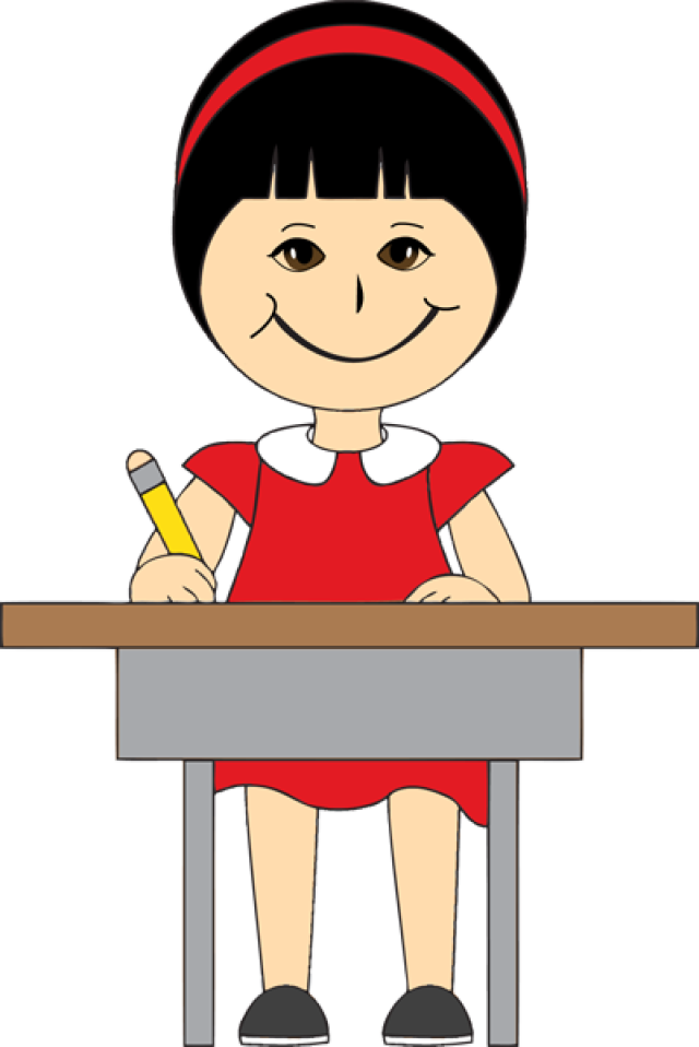 desk clipart woman