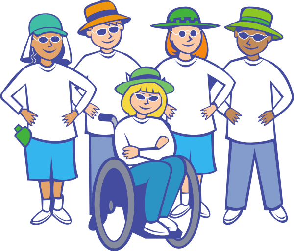 Learning clipart disabled student. Sunsquad group clip art