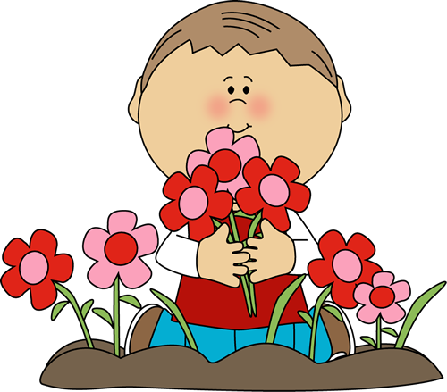 clipart flowers child