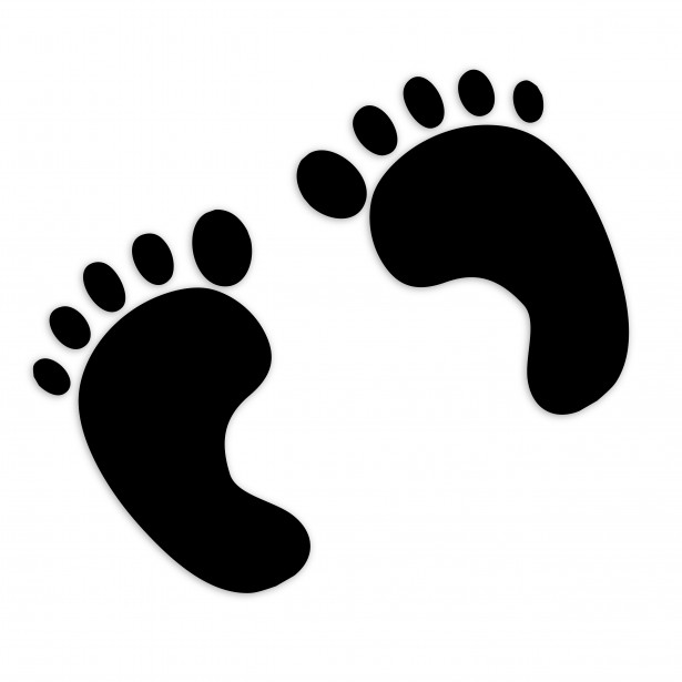 Footsteps clipart two. Free baby feet download