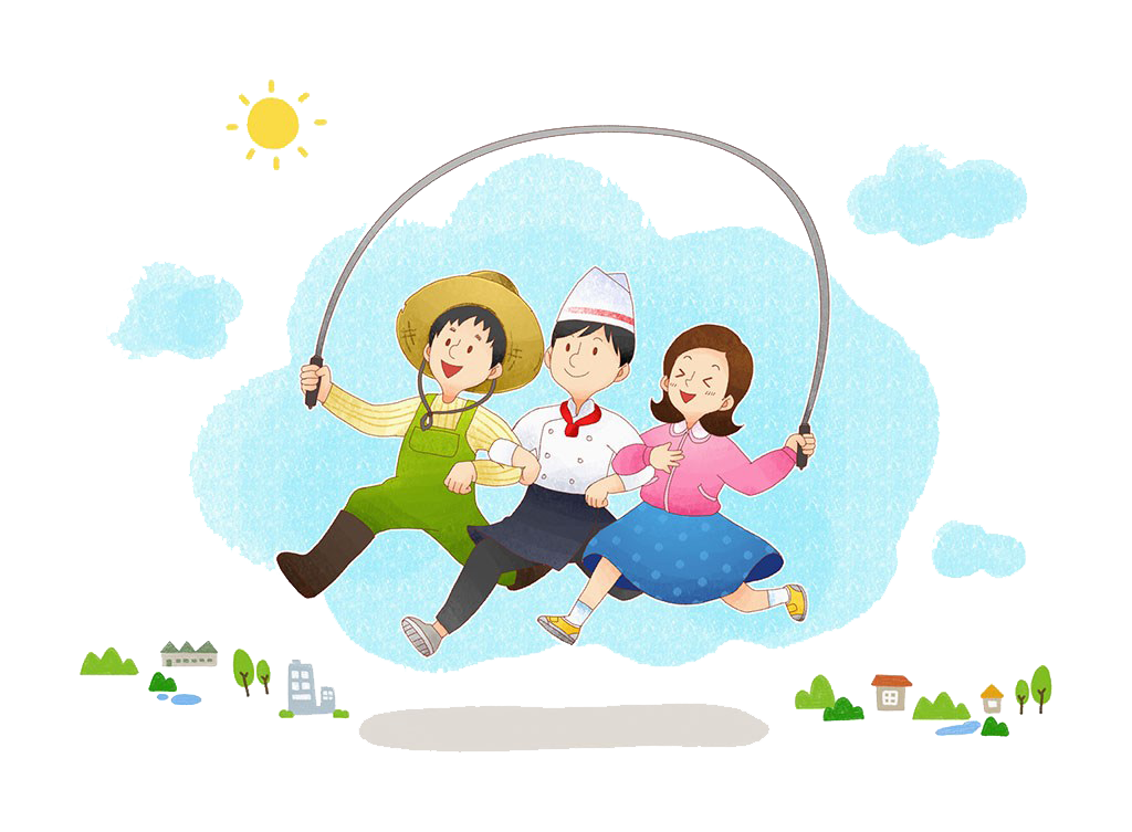 clipart child jumping rope