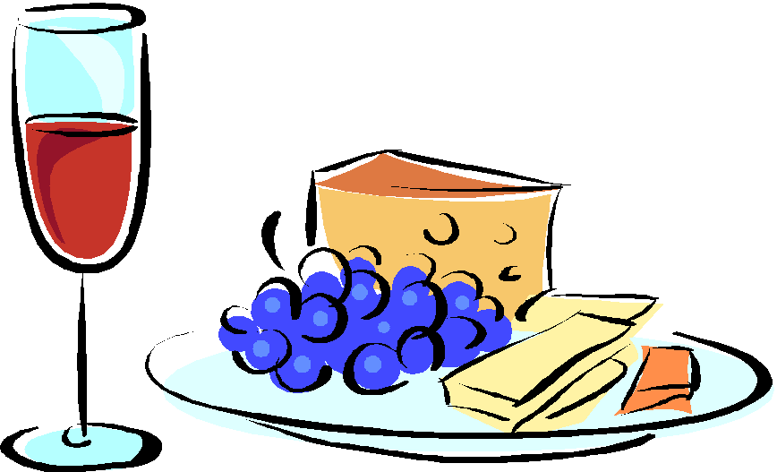 Free wine party cliparts. Grape clipart cheese