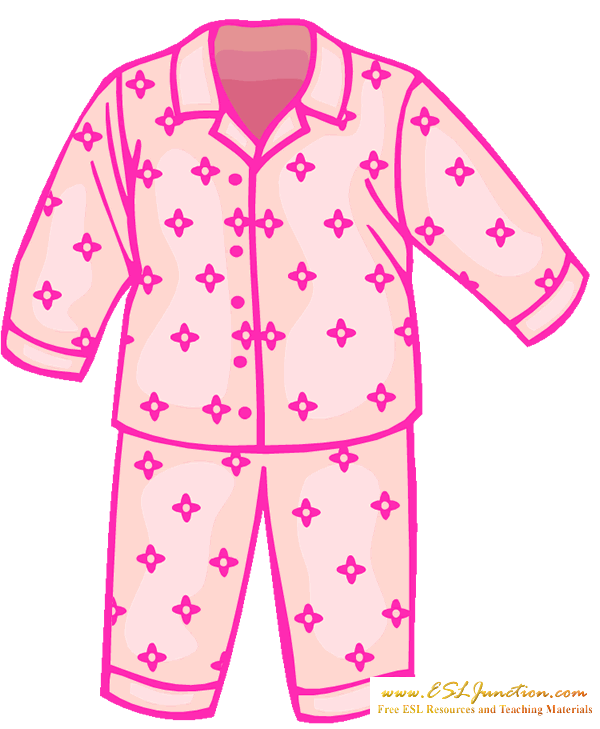  collection of pajamas. Girl clipart pajama