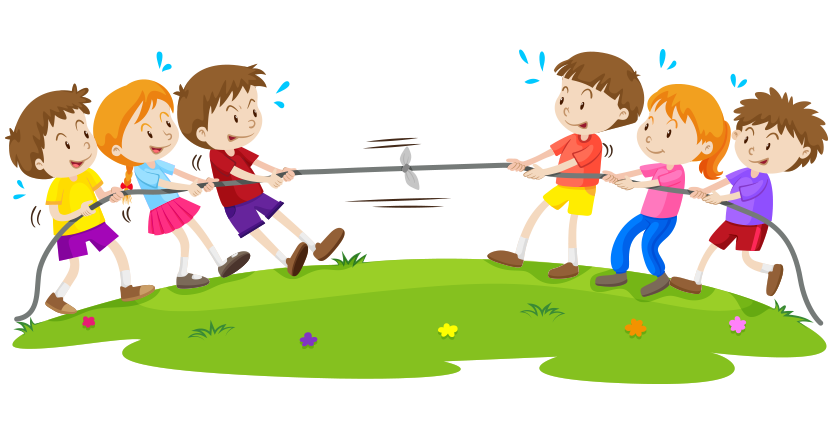 Tug of war royalty. Clipart child park