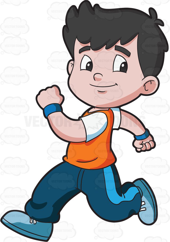 Runner clipart cartoon runner. Kid running free download