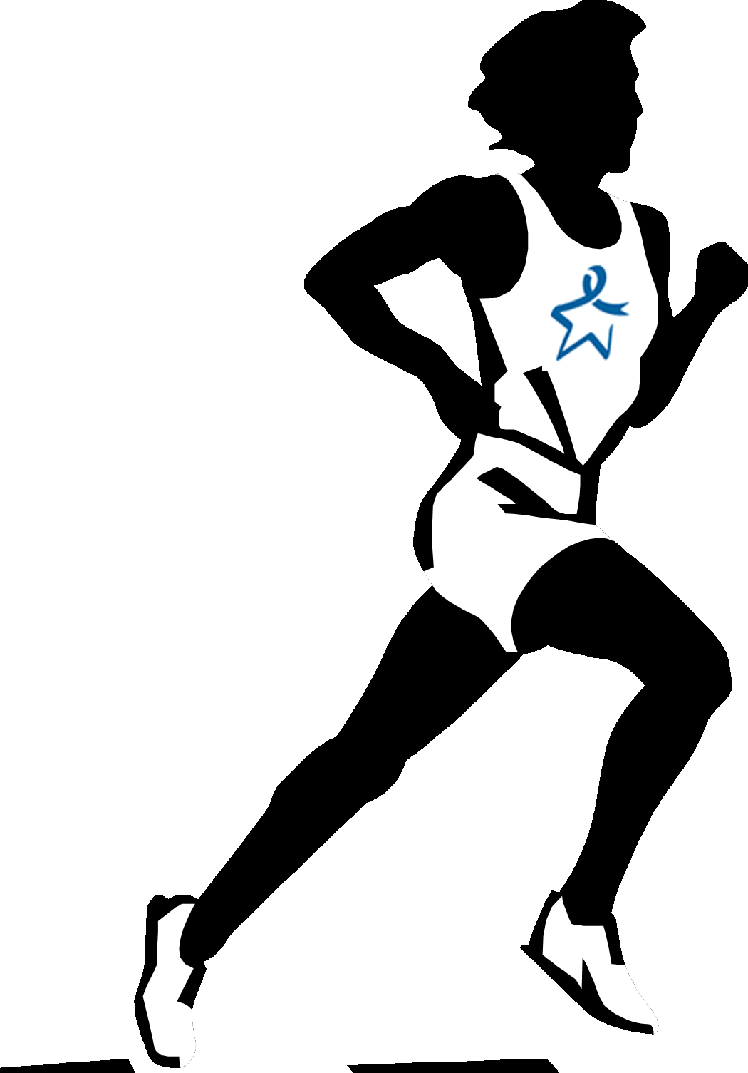 Track clipart track player. Cross country runner clip