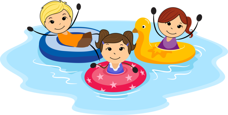 clipart children swim